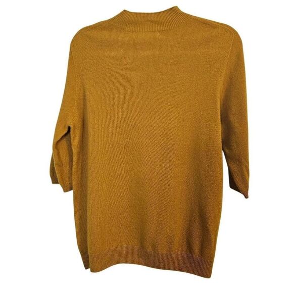 Liny Xin merino wool sweater, golden yellow. L. #818 - Picture 2 of 4
